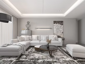 modern living room 3d model