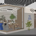 Meowk Café Interior With Green Plants Wooden Decor And Cozy Seating Area
