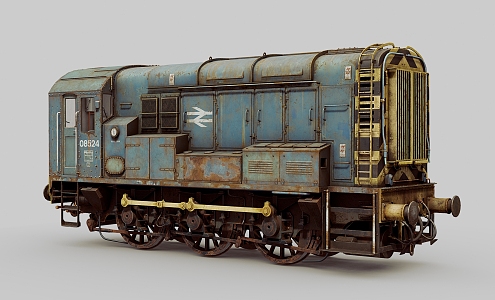 British railway train vintage train carriage 3d model