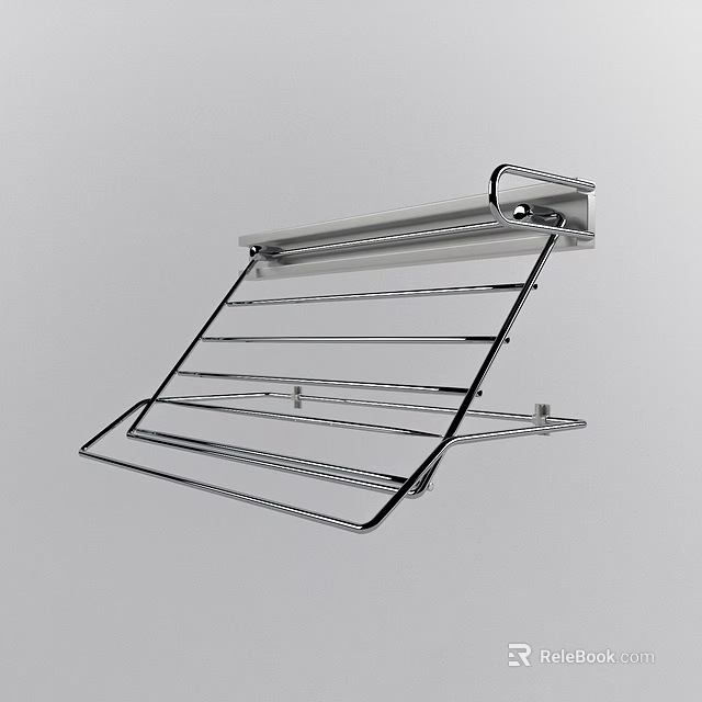 Stainless Steel Bathroom Cabinet Rack with Multiple Layers Wall Mounted Storage 3d model