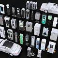 Diverse Electric Vehicle Charging Stations With Various Types And Car Truck