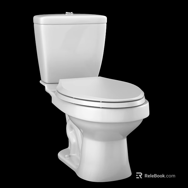 White Modern Sleek Toilet Design With Ceramic Surface And Comfortable Seat 3d model 
