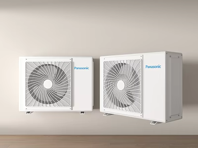 Panasonic White Wall Mounted Air Conditioner Fans With Two Units And Modern Design 3d model