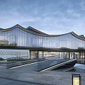 Sales office building SU model 3d model