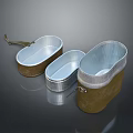 Aluminum Food Storage Containers With Lids In Various Sizes And Practical Design