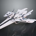 Futuristic White Spacecraft With Advanced Sleek Aerodynamic Structure And Mechanical Components 3d model