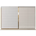 Elegant Modern Window Blinds With Two Panel Design Golden Trim And Premium Material 3d model