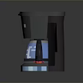 Stylish Gray Blue Coffee Maker With Pink Design For Daily Home Use
