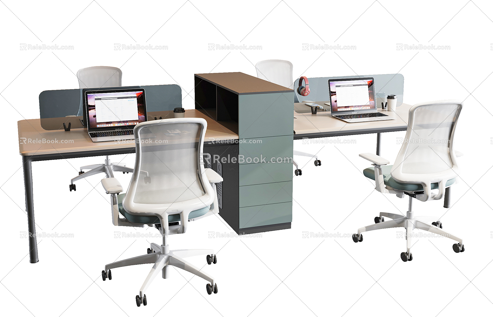 Modern office desk and chair office desk and chair combination 3d model