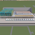 Modern Industrial Factory Structure With Production Lines Warehousing And Equipment Areas