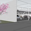 Modern Structured Parking Lot Layout With Green Strips And Vehicle Parking Spaces