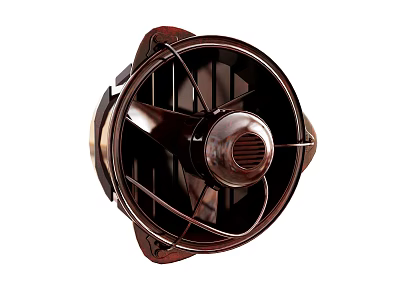 Air Conditioner Fan Core Component With Metal Blades And Rotor Structure 3d model