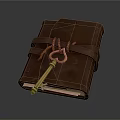 Modern diary book 3d model