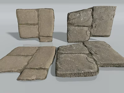 floor tile ground real ground stone seam stone ground street sidewalk park ground 3d model