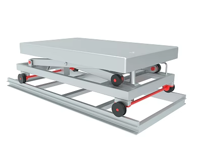 Hydraulic Scissor Lift Platform With Metal Frame And Mobile Wheels For Material Handling 3d model