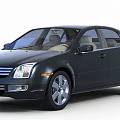 Technology Exhibition Hall Featuring Modern Black Ford Sedan With Aerodynamic Design