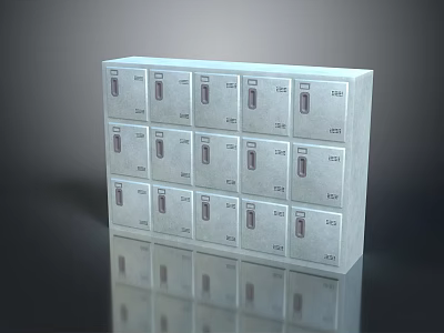 Metal Multi Tier Locker Cabinet Storage Solution For Office School Use 3d model