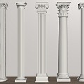 European Column Roman Column Stigma Gypsum Column 3d model