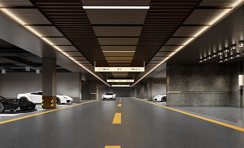 Underground Parking Modern Parking 3d model