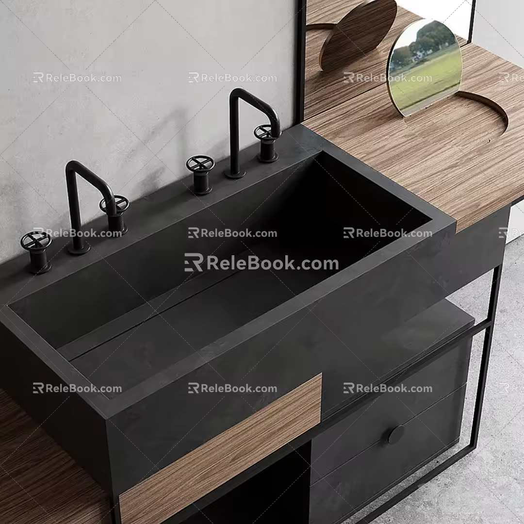 Vegetable basin Vegetable basin Wash basin faucet 3d model