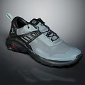 FILA Light Blue And Black Sports Shoes With Mesh Upper And Thick Sole