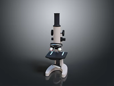 Portable Household Microscope with Adjustable Focus Lens for Easy Educational Home Use 3d model
