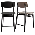 Stylish Minimalist Solid Wood Dining Chair In Two Colors For Modern Home Dining Room Decor