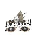 Modern Black Dinnerware Set With Woven Placemats Cutlery Dried Flowers Vase And Candles