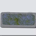 Roadside Planter with Purple Flowers and Greenery for Urban Road Facilities