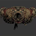 Ancient Ornate Armor With Intricate Gold Decorations And Battle Ready Design