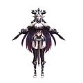 Mythical Woman In Intricate Armor With Ornate Headdress And Long Flowing Purple Hair