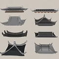 Traditional Chinese Architectural Roof Components In Various Designs