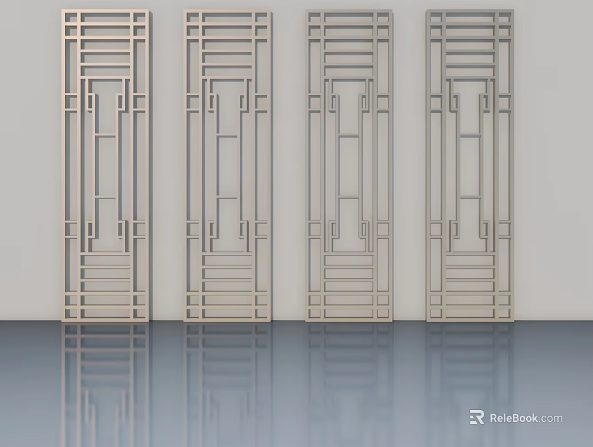 Smart Machines Featuring Geometric Vertical Panel Design With Reflective Surfaces 3d model