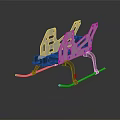 Sturdy Metal Playground Equipment Kids Seat Structure For Outdoor Play Area Use