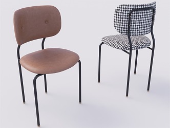 Modern Dining Chair Single Chair Leisure Chair 3d model