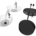 Modern Washbasins with Different Shapes and Materials for Bathroom Design 3d model