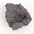 Natural Rock Landscape with Rugged Formation and Detailed Stone Texture Elements 3d model