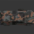 Camouflage Armored Military Vehicle With Wheeled Design And Tactical Antennas