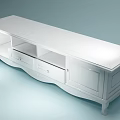White Modern TV Stand With Drawers Cabinet Doors And Storage Space