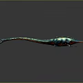 Blue Dragon Themed Decorative Artifact With Golden Accents And Long Handle