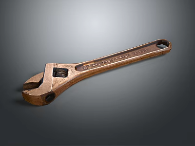 Stanley Copper Adjustable Wrench High Quality Hardware Tool For Professional Use 3d model