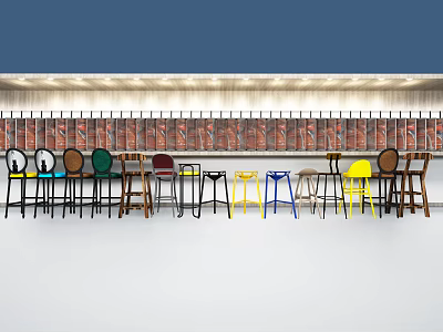 American Bar Chair 3d model