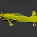 Small Airliner Model with White Body Yellow Blue Stripes FSA Lettering Propeller Wings and Tail