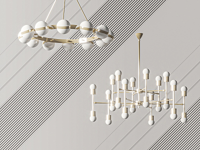 Modern chandelier 3d model