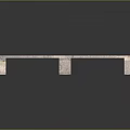 Wooden Pallet With Worn Surface And Colorful Graffiti Patterns Slats And Support Legs