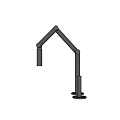 Modern Black Adjustable Arm Faucet Featuring Jointed Structure And Sturdy Base