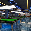 Modern Billiard Room Interior With Pool Tables Comfortable Sofas And Elegant Lighting 3d model