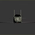 3D Model of Streamlined Metallic Missile With Yellow Stripe Wings and Tail Fins
