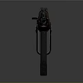 Classic Military Rifle With Wooden Stock Black Metal Body And Curved Magazine