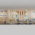 Modern Leisure Area Interior With Wooden Partitions Comfortable Sofas And Bookshelves